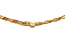 Collier Maille alternée Or jaune Perle