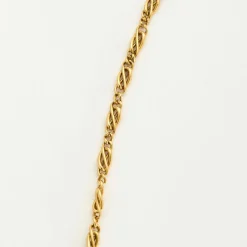 Collier maille alternée or jaune