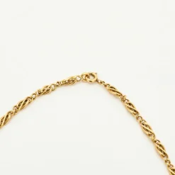 Collier maille alternée or jaune