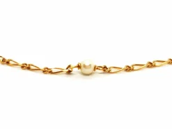 Collier Maille alternée Or jaune Perle