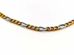Collier Maille alternée Or jaune, Or blanc