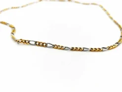 Collier Maille alternée Or jaune, Or blanc