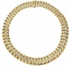 Collier maille américaine or jaune.