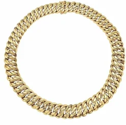 Collier maille américaine or jaune.