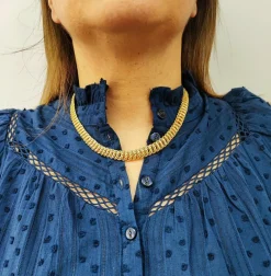 Collier maille américaine OR 18K