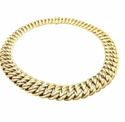 Collier maille américaine or jaune.