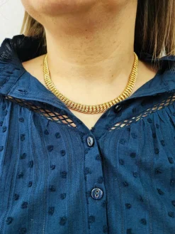 Collier maille américaine OR 18K