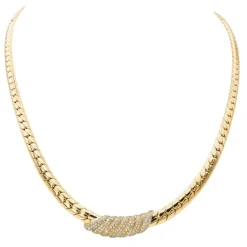 Collier Maille anglaise Or jaune Diamant