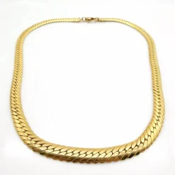 Collier maille anglaise or jaune