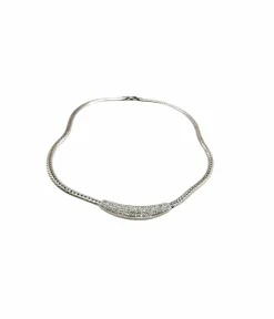 Collier Maille anglaise Or blanc Diamant