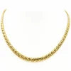 Collier Maille anglaise Or jaune Saphir