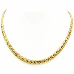 Collier Maille anglaise Or jaune Saphir