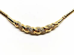 Collier Maille anglaise Or jaune Diamant