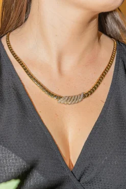 Collier Maille anglaise Or jaune Diamant