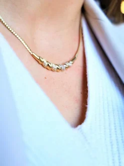 Collier Maille anglaise Or jaune Diamant