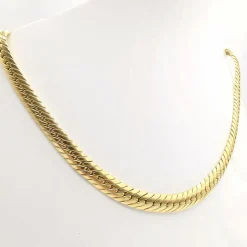 Collier maille anglaise or jaune