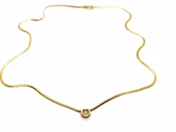 Collier Maille anglaise Or jaune Diamant