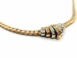 Collier Maille anglaise Or jaune Diamant