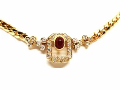 Collier Maille anglaise Or jaune Rubis