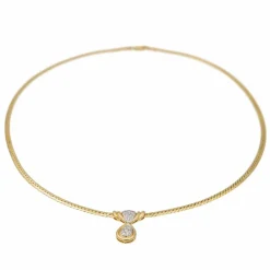 Collier Maille anglaise Or jaune Diamant