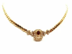 Collier Maille anglaise Or jaune Rubis