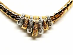 Collier Maille anglaise Or jaune Diamant