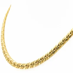Collier Maille anglaise Or jaune Saphir
