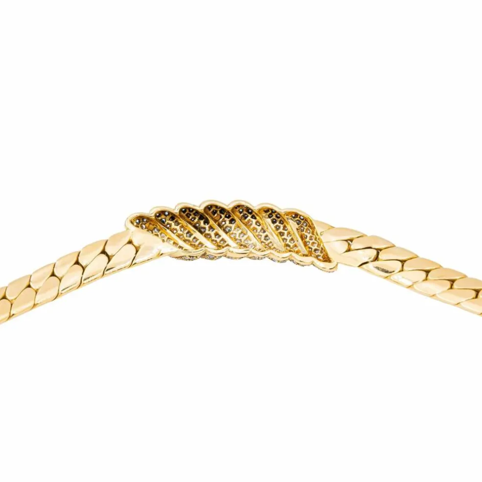 Collier Maille anglaise Or jaune Diamant