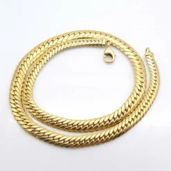 Collier maille anglaise or jaune