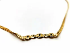 Collier Maille anglaise Or jaune Saphir