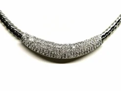 Collier Maille anglaise Or blanc Diamant