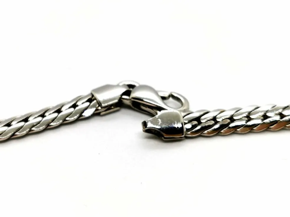 Collier Maille anglaise Or blanc Diamant