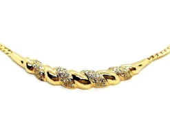 Collier Maille anglaise Or jaune Diamant