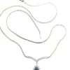 Collier maille Anglaise Saphir Diamants