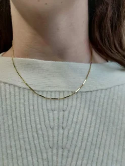 Collier maille bâton Or jaune