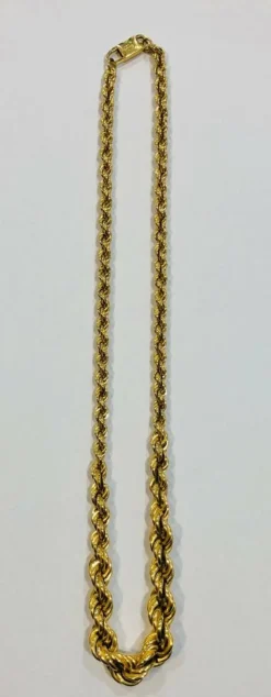Collier maille corde "CHINI BREV" or jaune