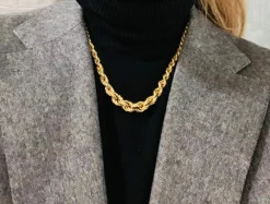 Collier maille corde 