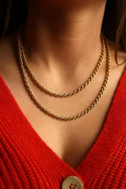 Collier Maille corde Or jaune