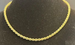 Collier maille corde or jaune