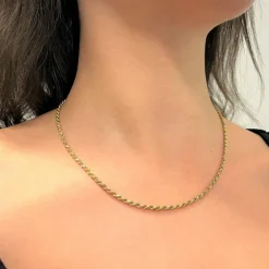Collier Maille Corde Or jaune