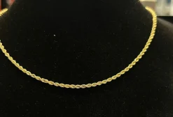 Collier maille corde or jaune