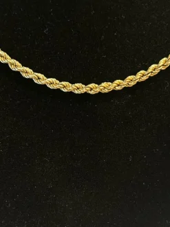 Collier maille corde or jaune