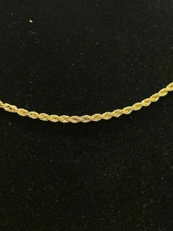 Collier maille corde or jaune