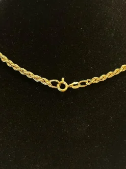 Collier maille corde or jaune