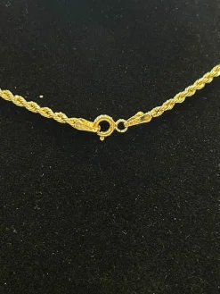 Collier maille corde or jaune
