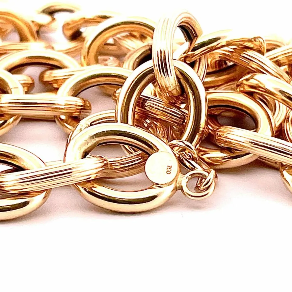 Collier maille Créole jaseron or jaune
