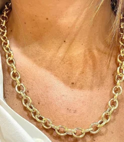 Collier maille Créole jaseron or jaune