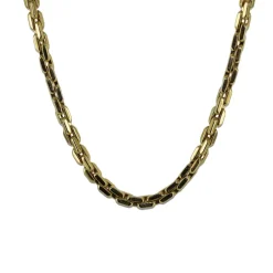 Collier maille fantaisie fermoir saphir