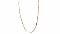 Collier maille fantaisie en or jaune