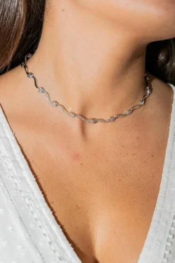 Collier Maille fantaisie Or blanc Diamant